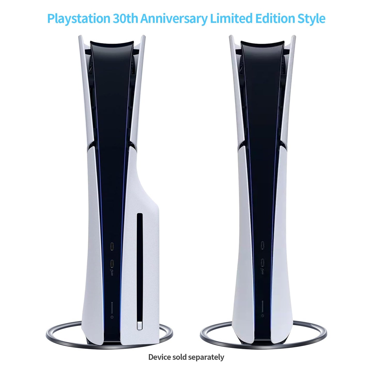 KOOWOD Vertical Stand for PS5 Consoles - PlayStation 30th Anniversary Limited Version Style Base Accessories for PS5 Slim Pro Console Disc and Digital