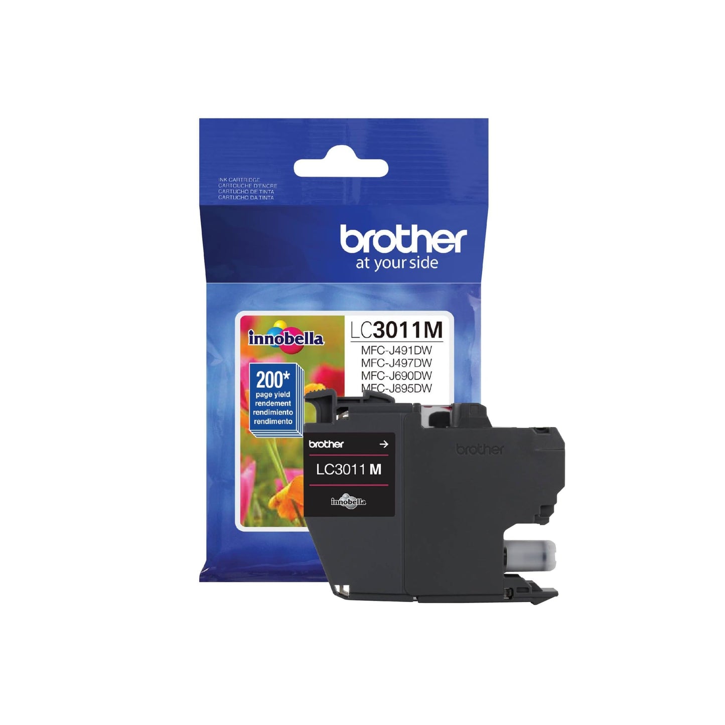 Brother Printer LC3011M Single Pack Standard Cartridge Yield Up to 200 Pages LC3011 Ink Magenta