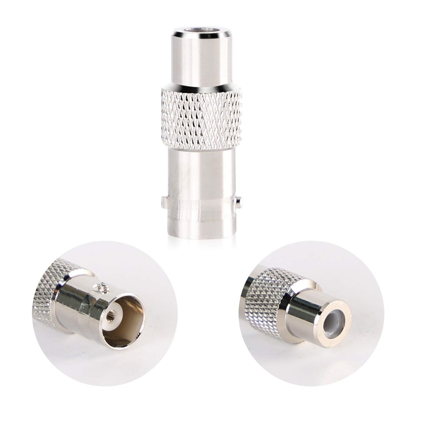 Inovat BNC Female to RCA Female Coupler Adapter Connector for CCTV Security Surveillance Systems (Pack of 5)