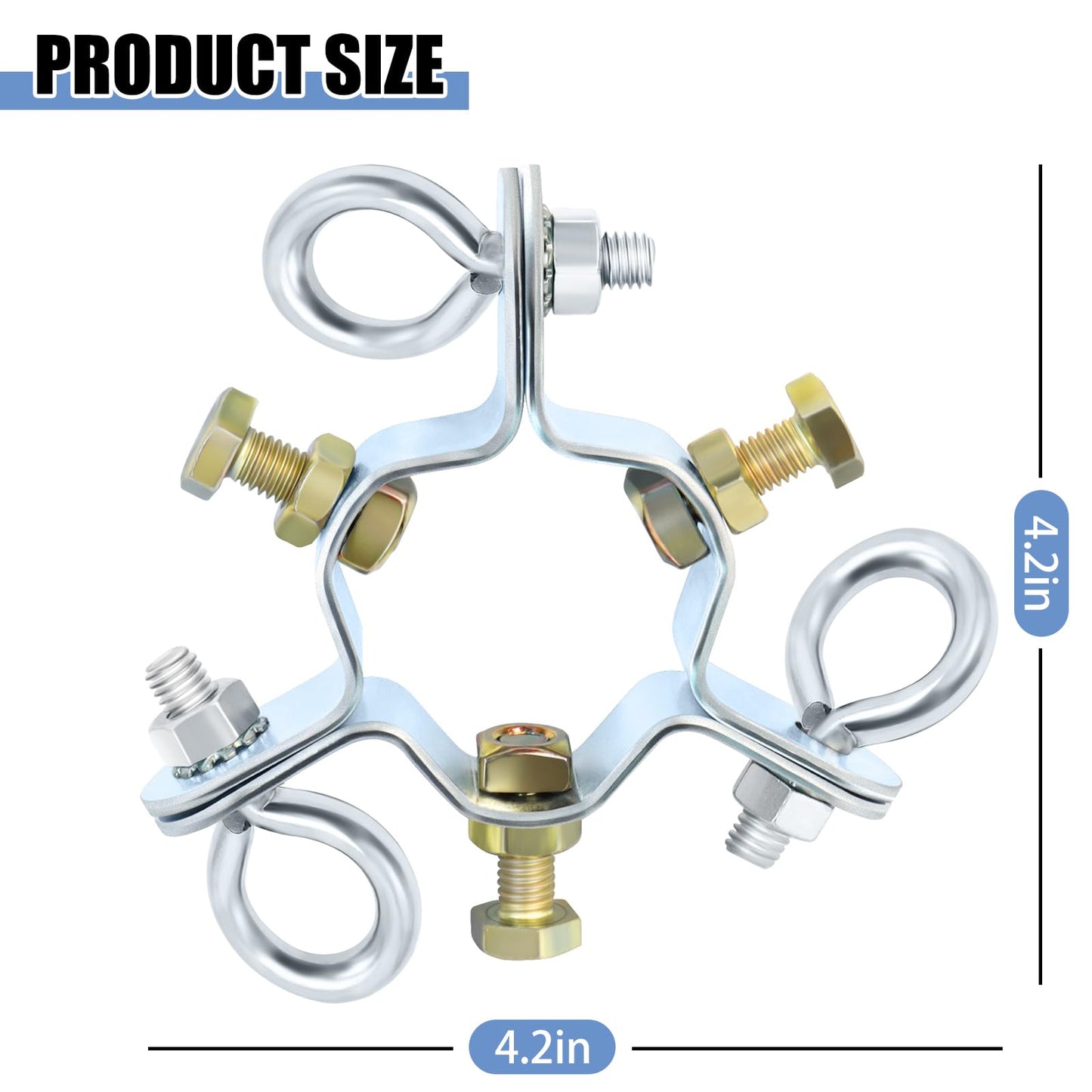 EZ 43-A 3 Way Antenna Masts Guy Wire Clamp, Antenna Mast Mount for Erecting 0.8" to 1.8" Antenna Masts