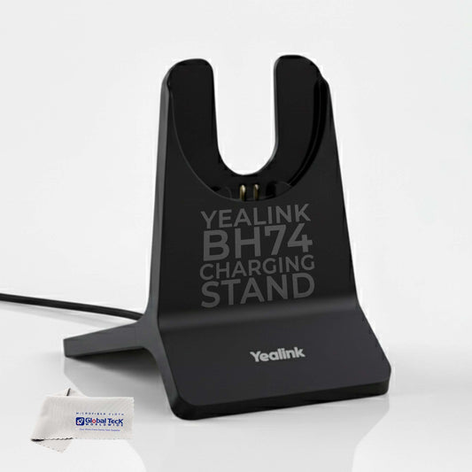 Yealink BH74 Charging Stand for BH74 & WH68 Hybrid Bluetooth Wireless Headsets - Fast Charger Dock with 1.2m USB-A Cable, Compact Design for Desk