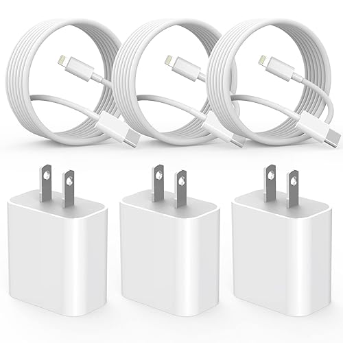 Fast Charger iPhone,i Phone Charge Cable,3Pack iPhone Charger Fast Charging 6Foot Phone Charging USB C Charge Adapter 6FT Type C to Lightning Cable…