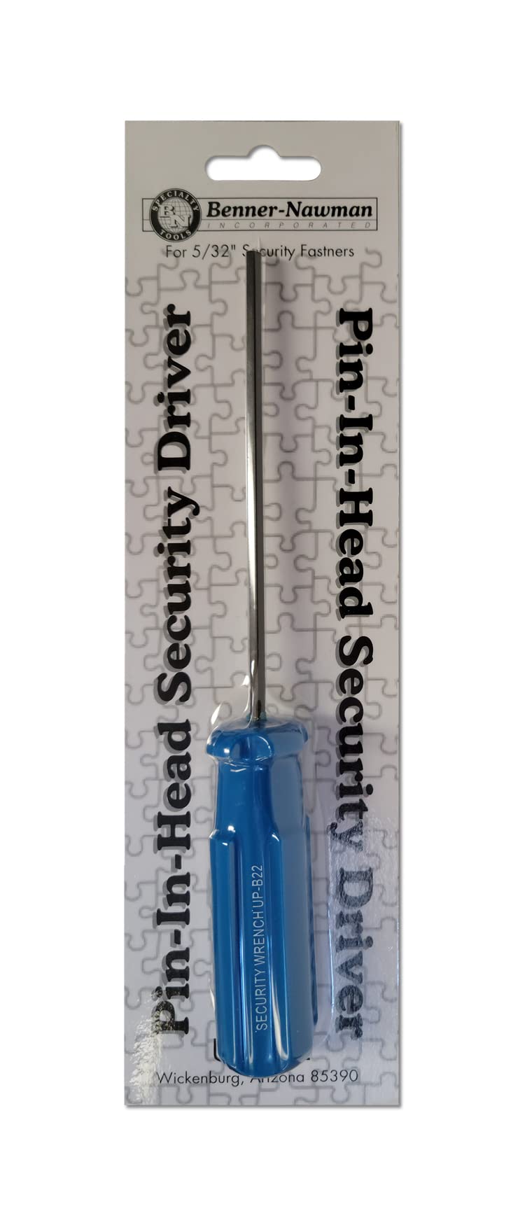 Benner-Nawman UP-B22 Security Driver, 5/32-Inch, Blue