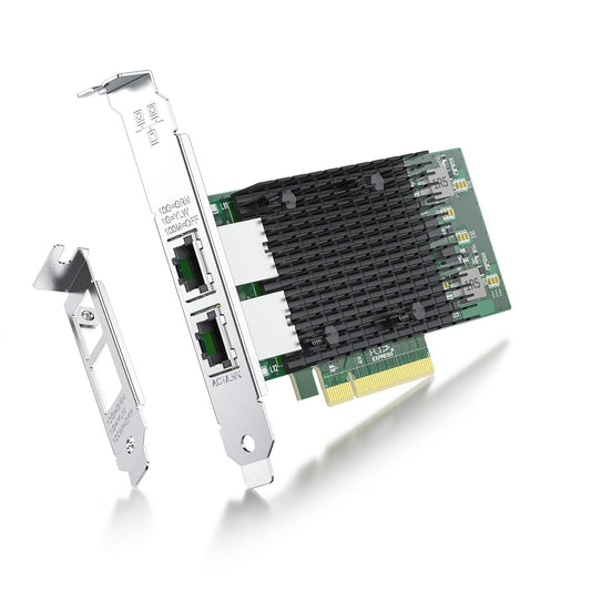 ipolex 10Gb Network Card Intel X540-T2 PCIE NIC Ethernet Card, Dual RJ45 Port, Intel X540-BT2 Controller, 10G Converged Network LAN Adapter, Support