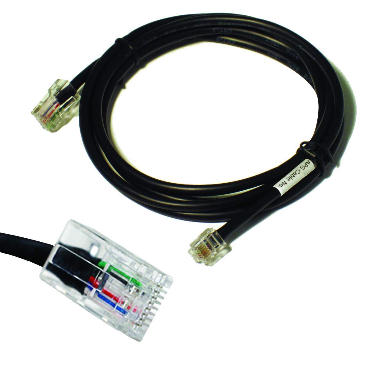 APG Printer Interface Cable | CD-101B | Cable for Cash Drawer to Printer Connection | 1 x RJ-12 Male - 1 x RJ-45 Male | Connects to EPSON and Star
