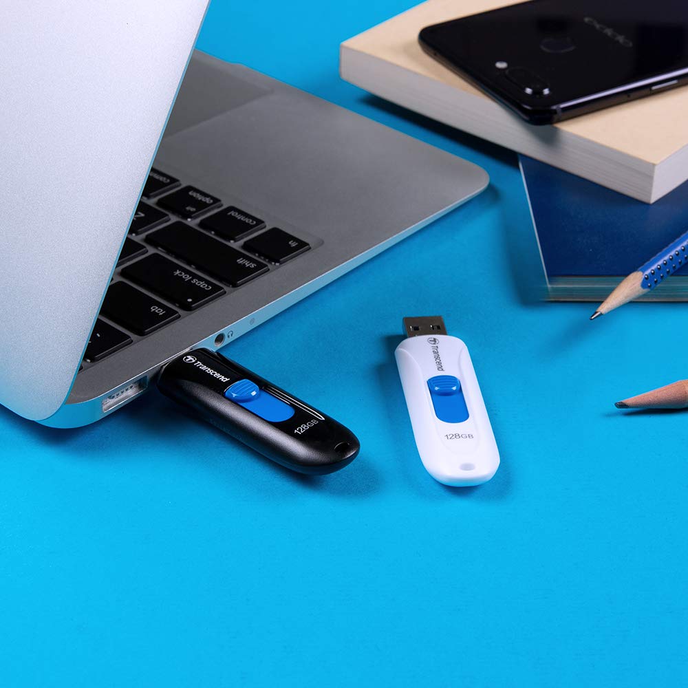 Transcend 256GB JetFlash 790 USB 3.0 Flash Thumb Drive, White