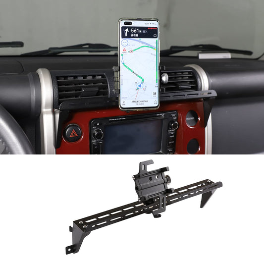 LLKUANG Car Instrument Panel Track Mobile Phone Holder Trim for Toyota FJ Cruiser 2007-2021 Central Control Air Vent Multifunctional Mobile Phone