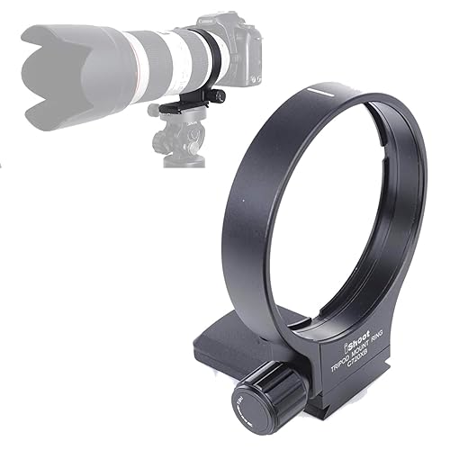 iShoot 78mm Tripod Mount Ring B(W) Lens Collar Support for Canon EF 70-200mm f/2.8L USM/is USM/is II USM/III USM, EF 100-400mm f/4.5-5.6L is USM, EF