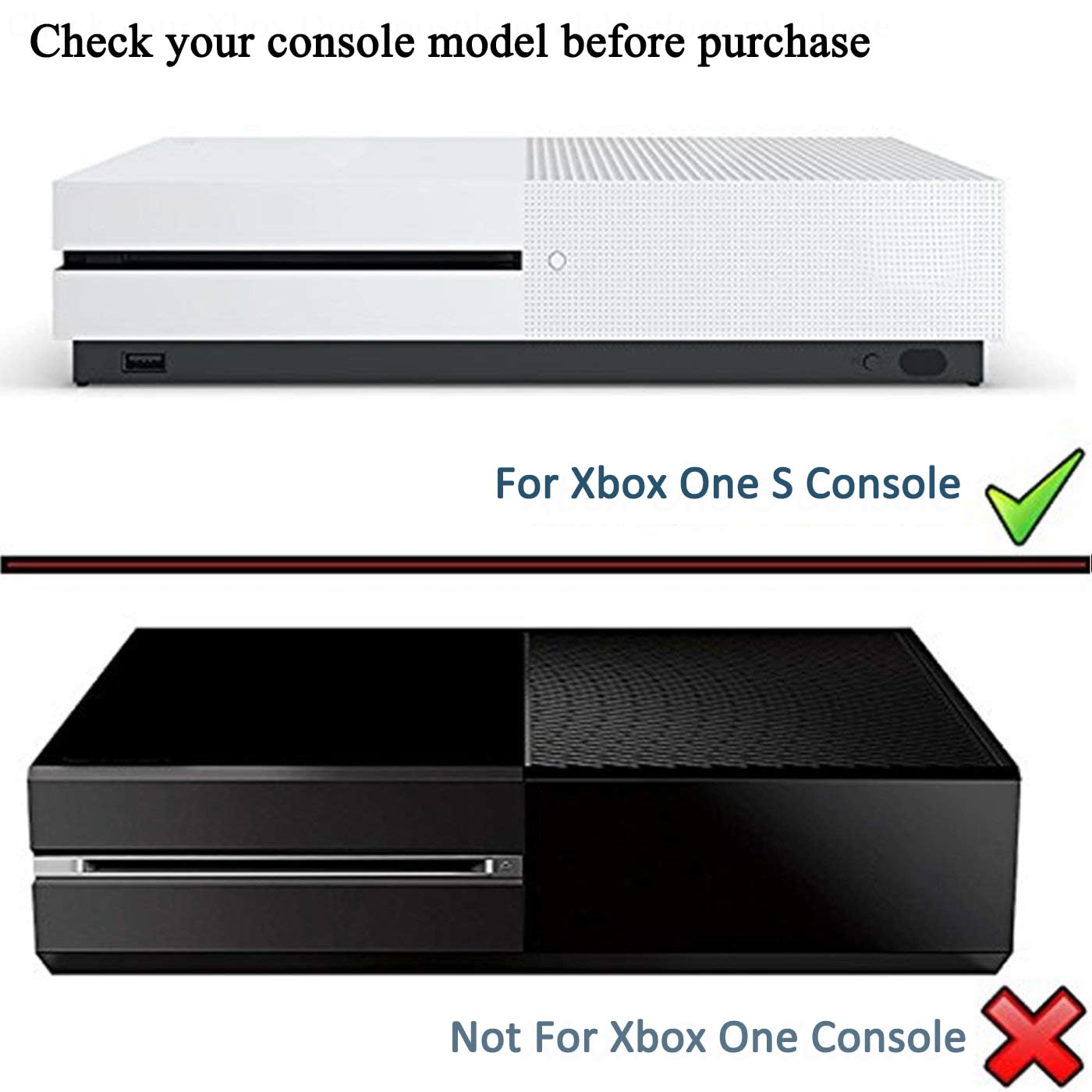 KlsyChry Vertical Stand for Xbox One S Console-White