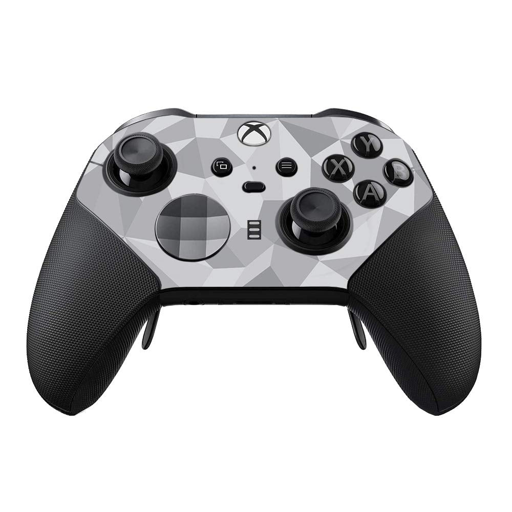MightySkins Skin Compatible with Xbox Elite Series 2 Controller - Gray Polygon | Protective, Durable, and Unique Vinyl Decal wrap Cover | Easy