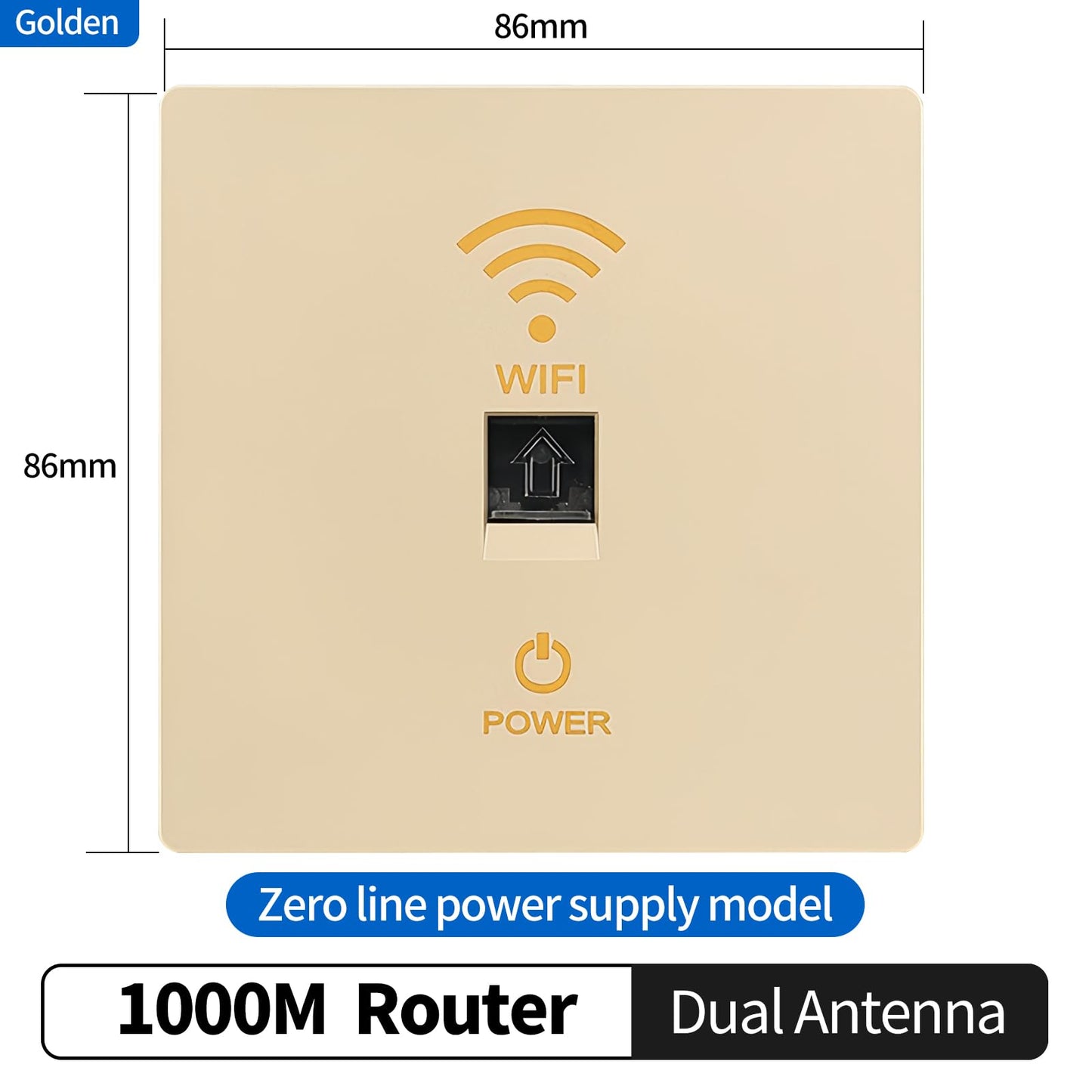 1000Mbps, Wall Mount WiFi Router, Wireless Access Point