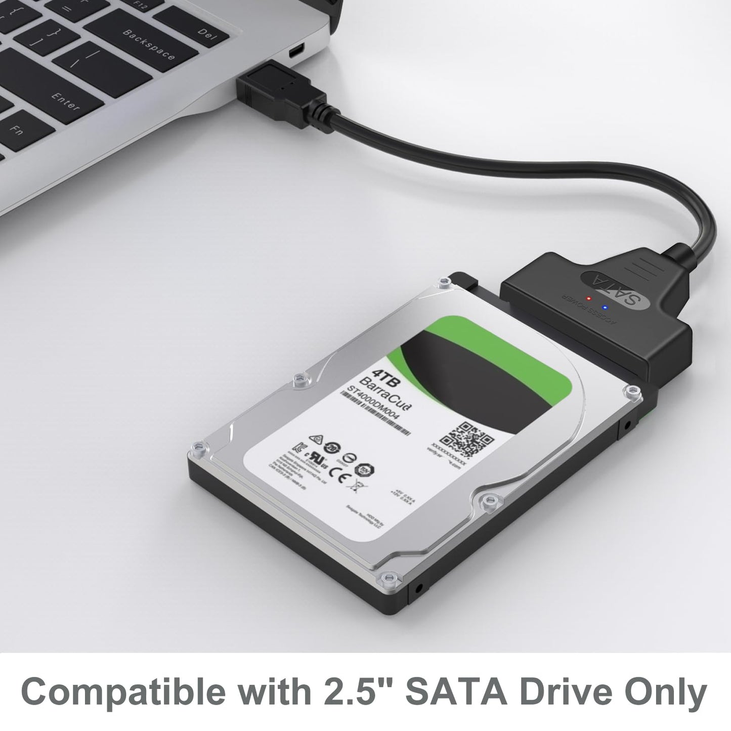 EYOOLD SATA to USB 3.0 Adapter Cable for 2.5 inch Hard Drive HDD/SSD Data Transfer, External Hard Drive Converter Support UASP (Black)