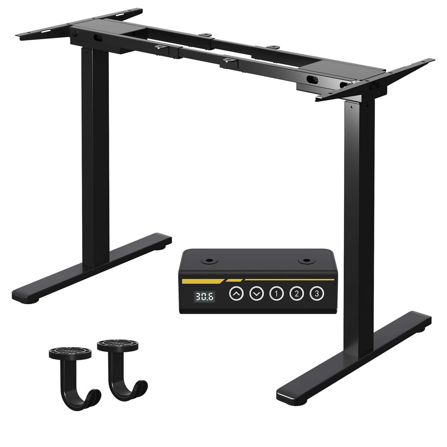 Gamork Dual Motor Electric Standing Desk Frame,Adjustable height and length,The maximum size it can accommodate is 63*28 inches for the tabletop,3
