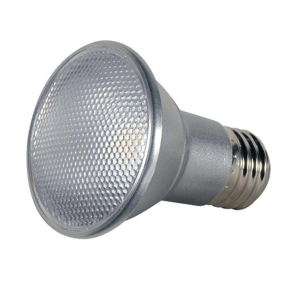 Satco S9401 Medium Base Light Bulb (6-Pack), 120 Volt, 7 Watts, 7PAR20/LED/25'/3000K/120V/D