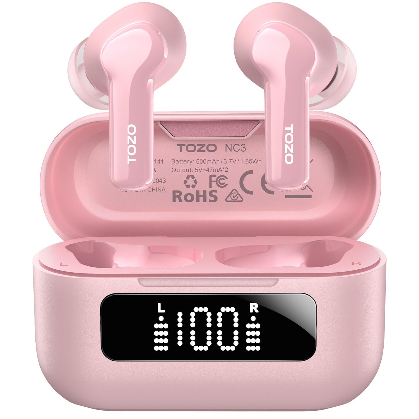 TOZO Hybrid Active Noise Cancelling Wireless Earbuds 6 Mics AI Clear Call
