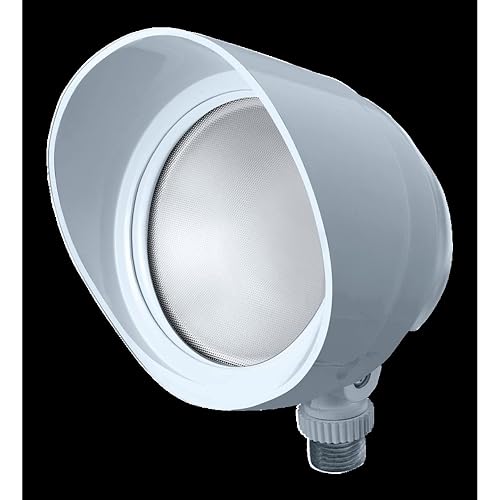 RAB Lighting BULLET12YW LED Bullet Flood, 12W, 800 lm, 3000 K (Warm), White Finish