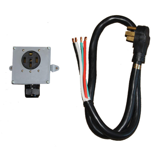 Power Watchdog 50 Amp Autoformer Internal Wiring Kit (50AKIT) - RV Voltage Booster Hardwire Kit with 5 ft Power Cable, Male Plug & Mountable Female