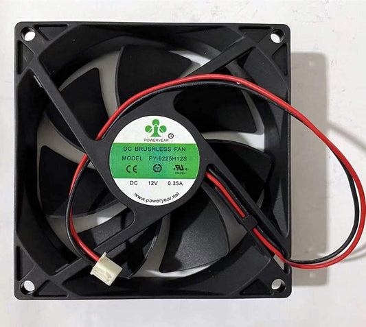 PY-9225H12S 12V 90mm Fan PY-9225H12S 12V 0.35A 90×25MM 2-pin Cooling Fan