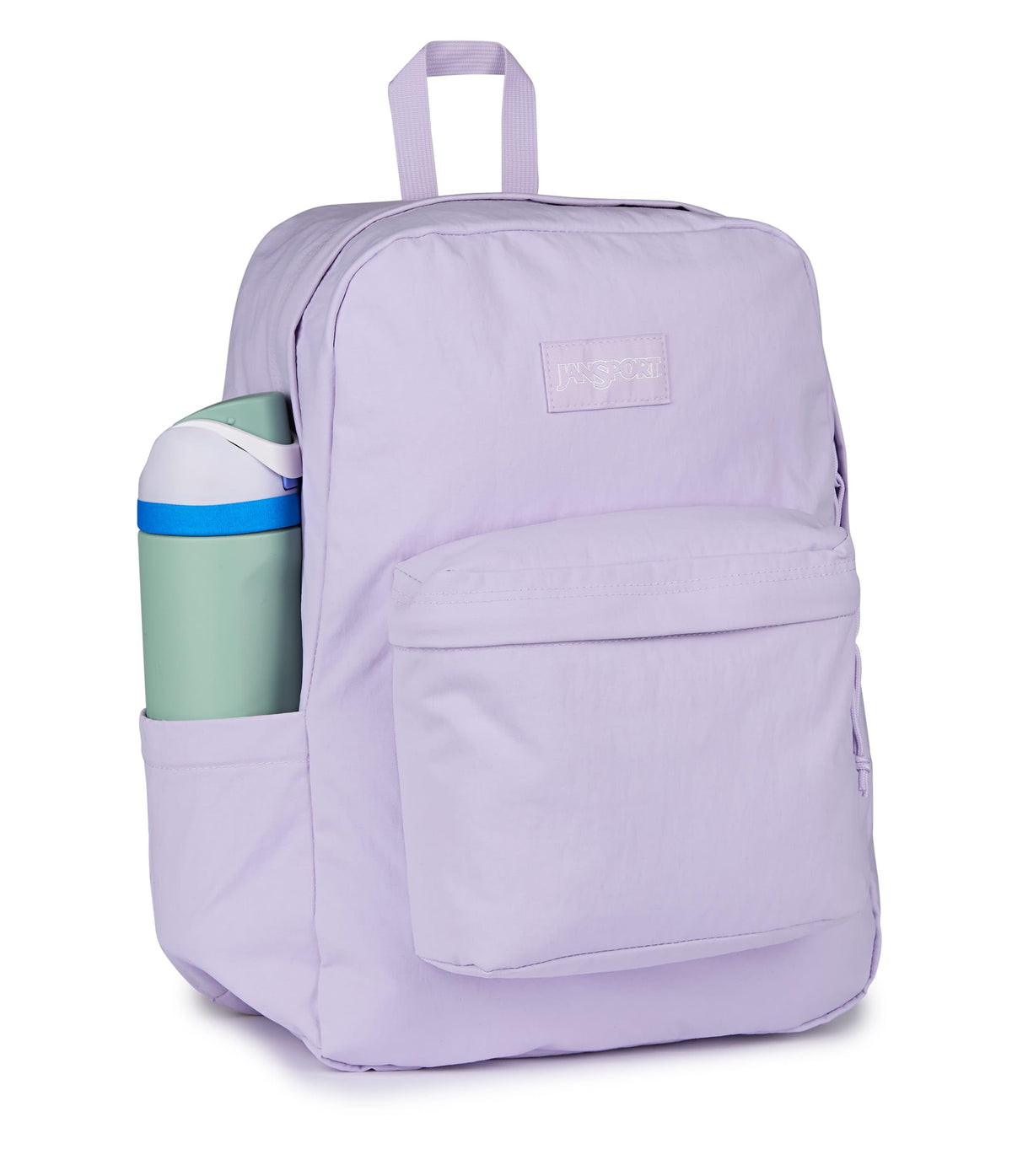 JanSport Superbreak Plus FX Backpack - Work, Travel, or Laptop Bag with Water Bottle Pocket - Pastel Lilac