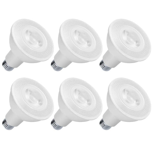 LumStory PAR30 LED Long Neck Flood Light 5000K Daylight White Dimmable 12W(75W Halogen Equivalent) E26 40 Degree Spot Light Bulbs for Recessed Can