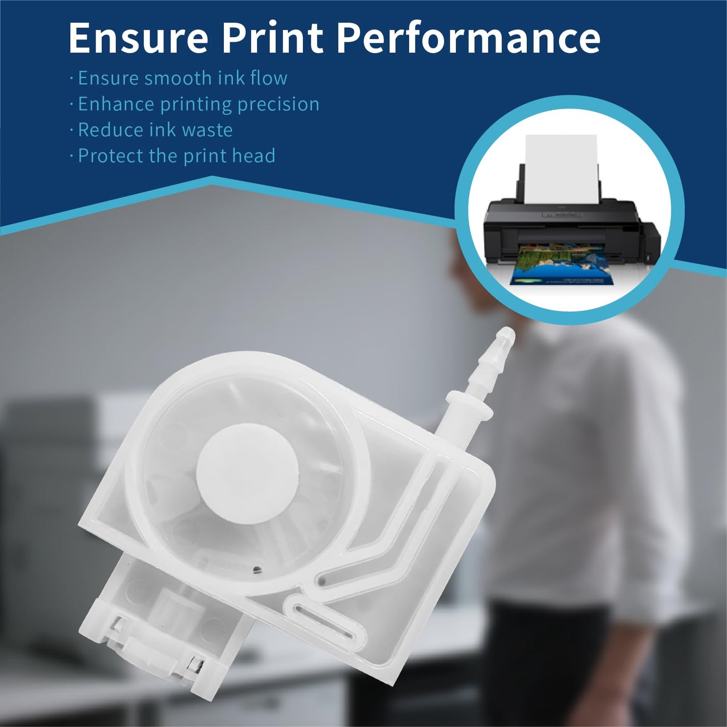 AMOILS 6pcs Printer Ink Damper for Epson, Compatible with 4880c 9800 7880c 7800 4800, Dx5 XP600 TX800 4720 186000 158000 160010 187000