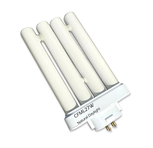 Cemlorot CFML27VLX Full Spectrum Fluorescent Bulb, 6500K Natural Daylight Replacement for Verilux 27W Desk & Floor Lamps Light,GX10Q-4 4 Pin Base in