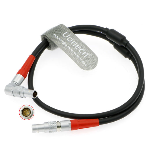 Uonecn LBUS Camera Lens Motor Line Rotate Right Angle 4-Pin Male to Straight 4-Pin Male Cable for ARRI LBUS FIZ MDR Focus CFORCE Lens Motor Cable