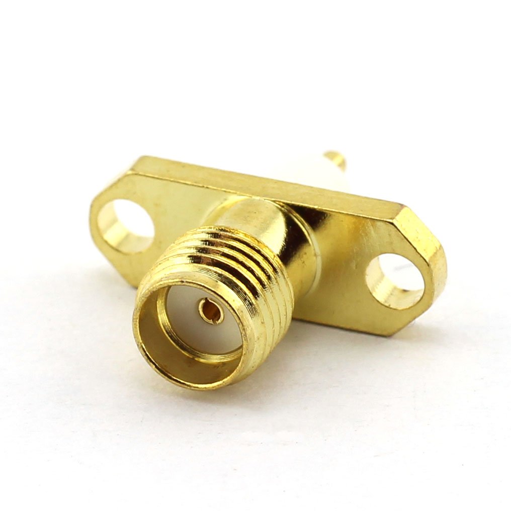 DGZZI 5-Pack SMA Female RF Coaxial Adapter 2 Holes Panel Mount Solder Post Plug Jack Connector
