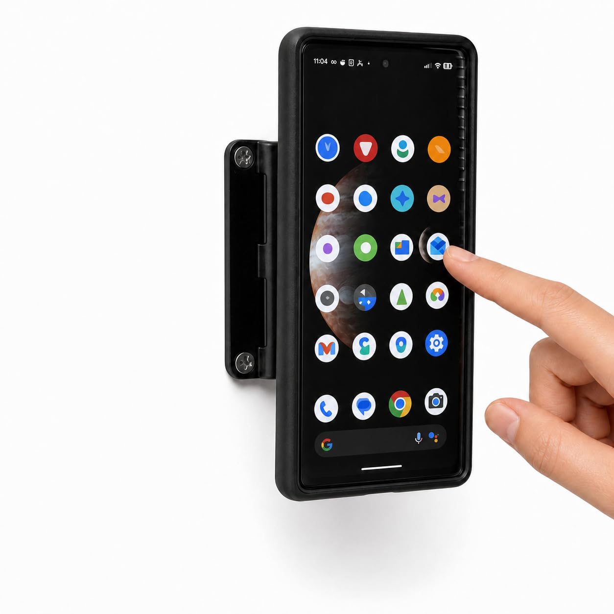 Mounti Mounting Plate with 17mm Ball for Smartphones, GPS, Trail Cams, Black, Tough UV + Weather Resistant Polymer