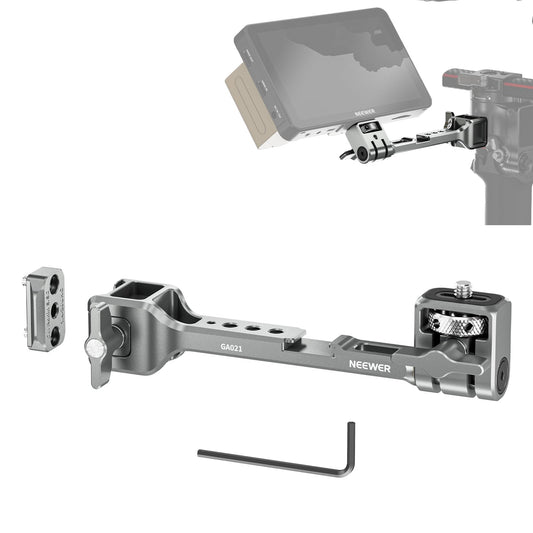 NEEWER NATO Monitor Mount for RS Gimbal, 360° Rotatable Field Monitor Holder with NATO Clamp Cold Shoe 1/4" Threads Compatible with DJI RS5 RS4 RS4