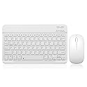 Bluetooth Keyboard and Mouse Combo Rechargeable Portable Wireless Keyboard Mouse Set for Apple iPad iPhone iOS 13 and Above Samsung Tablet Phone