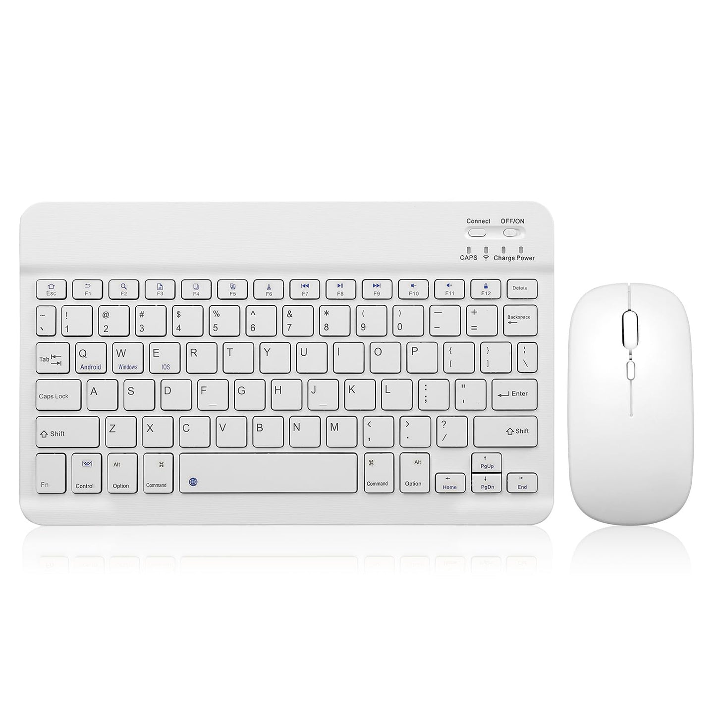 Bluetooth Keyboard and Mouse Combo Rechargeable Portable Wireless Keyboard Mouse Set for Apple iPad iPhone iOS 13 and Above Samsung Tablet Phone