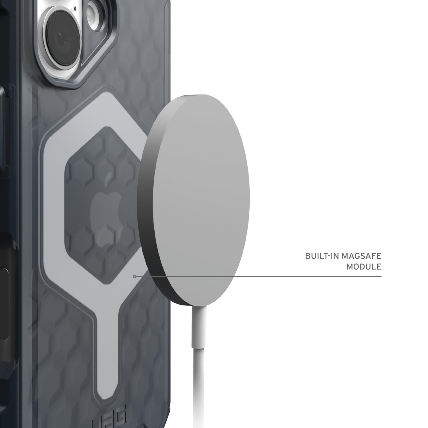 URBAN ARMOR GEAR UAG Designed for iPhone 16 Case 6.1" Pathfinder Clear - Compatible with MagSafe Charging Rugged Shockproof Anti-Slip Military Grade