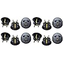 Ckitze 12 Pack USA to Europe Germany, France Plug Adapter - Type E/F Schuko Grounded American to European Plug Adapter - CE Certified for Mobile Cell…