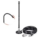 Bingfu 27MHz CB Radio Antenna Soft Whip Magnetic Base BNC & PL259 Male Compatible with Cobra Midland Uniden Maxon President Portable Handheld CB Radio