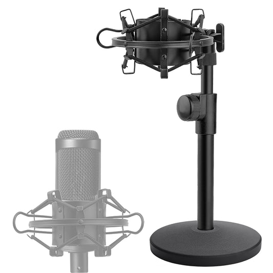 Desk AT2020 Stand, Adjustable Metal Table Mic Stand with Shock Mount for Audio Technica AT2020 AT2020USB+ AT2035 ATR2500x Condenser Studio Microphone