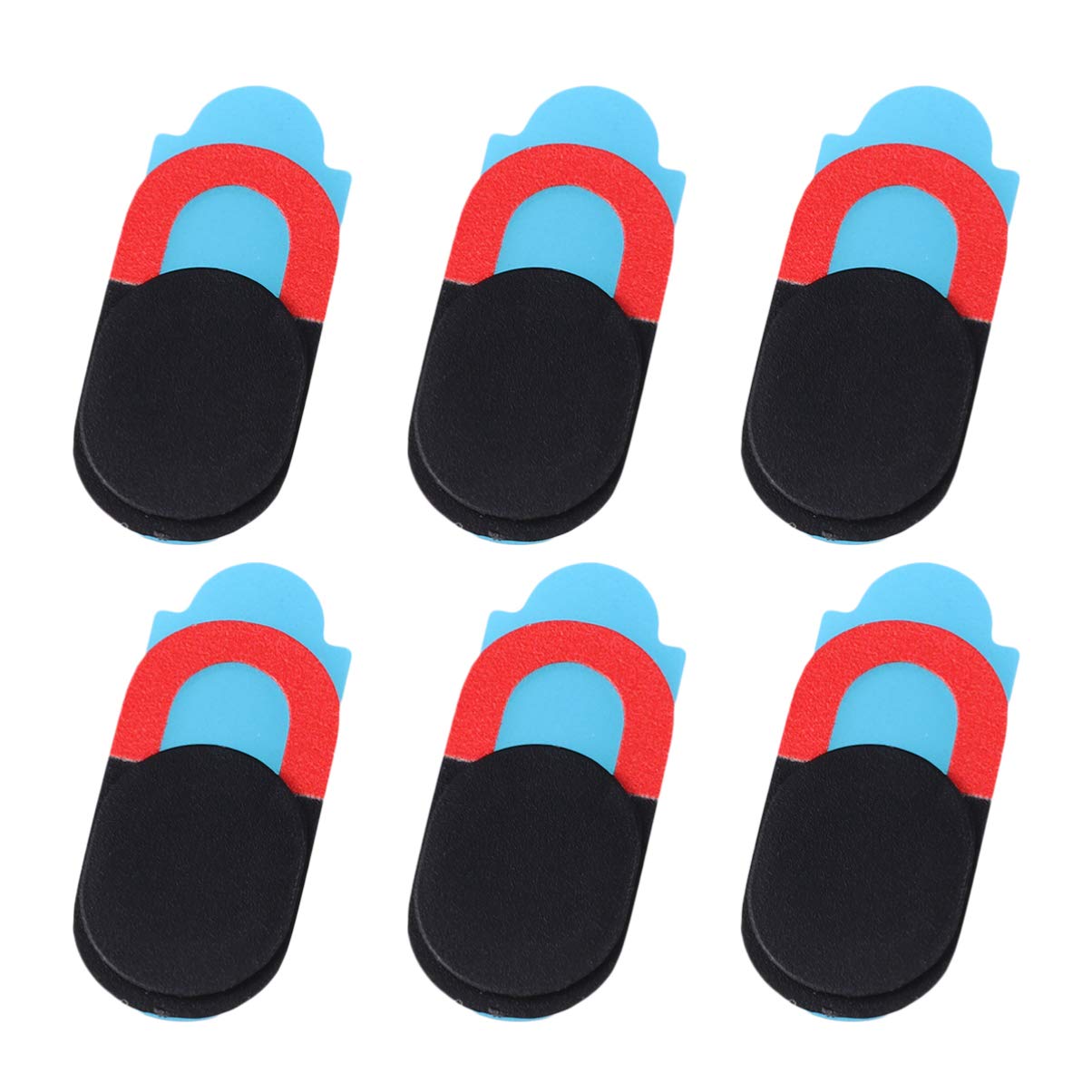 Uonlytech 6 Pcs Laptop Webcam Cover Slider Privacy Protection Oval Camera Shutter Stickers for Laptop Tablet Phone Secure Video Calls