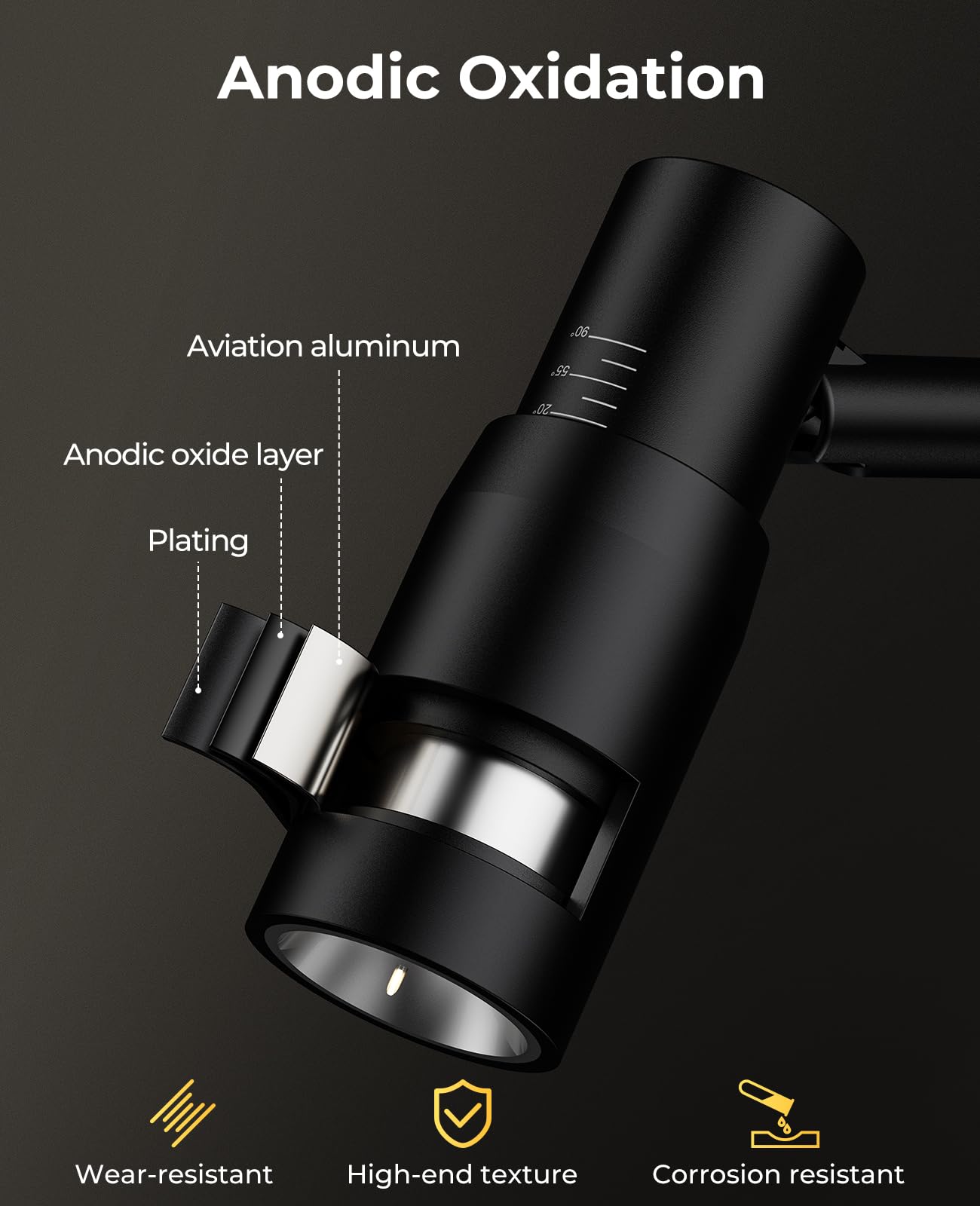 PESUTEN Zoomable Spot Lights Indoor, Rechargeable Picture Light with Remote, Dimmable CCT Spotlight for Wall Art, 6000mAh Uplights with Timer