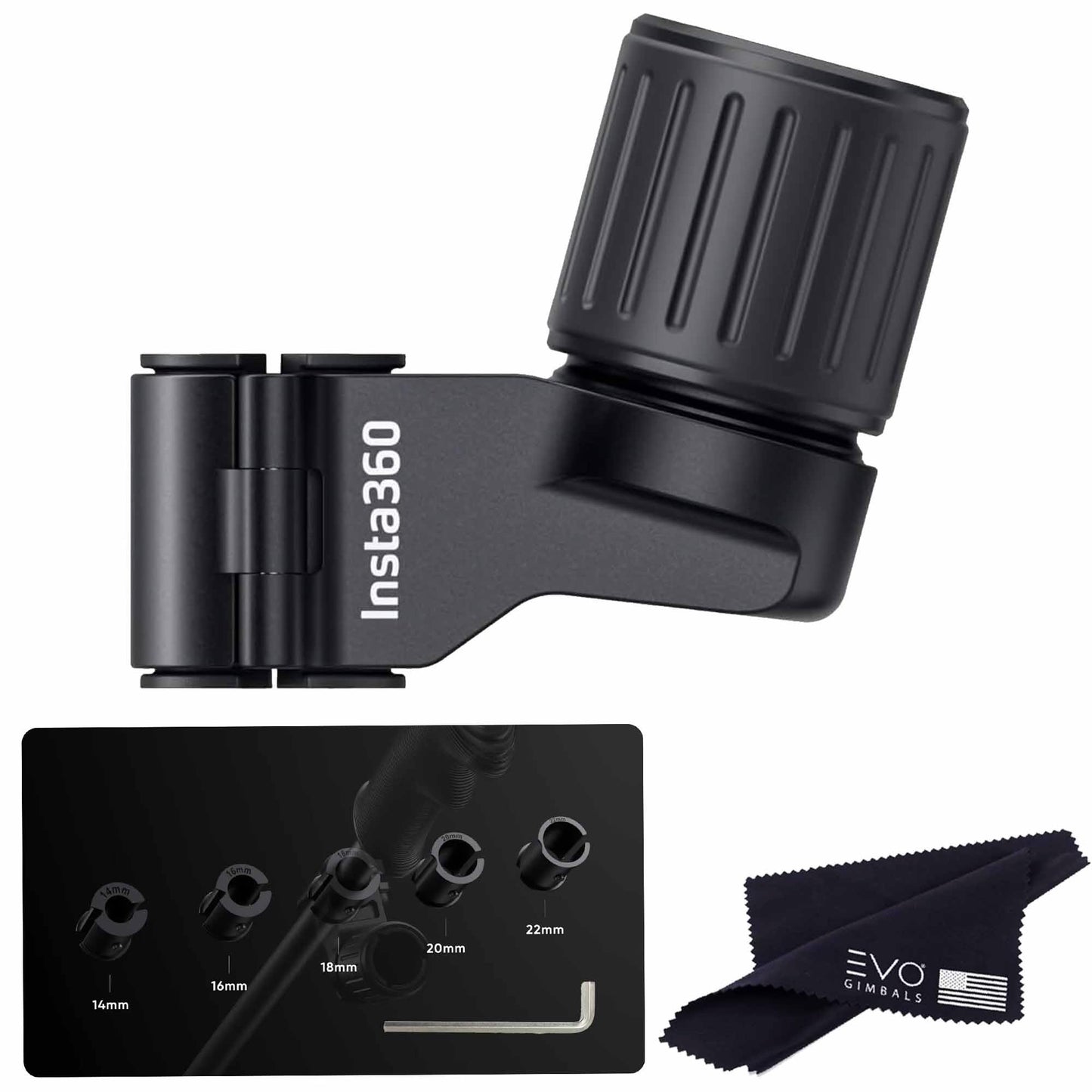 Insta360 Ski Pole Mount for Action Cameras, compatiable X3/ ACE/ACE PRO/ONE RS/X2, GoPro Hero12/11/10/9, DJI OSMO Action 4/3/2 (ski Pole Mount only)