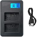 LCD USB Dual Charger for Sony Alpha a3000, a3500, a5000, a5100, a6000, a6100, a6300, a6400, a6500 Mirrorless Digital Camera