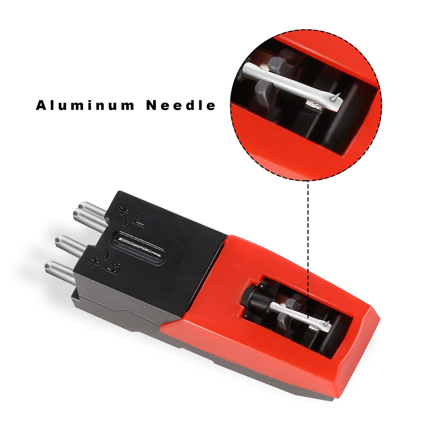 3pcs Record Player Cartridge and Needle,Universal Turntable Diamond Cartridges and Stylus Replacement for LP Crosley Ion Jensen Victrola 1byone
