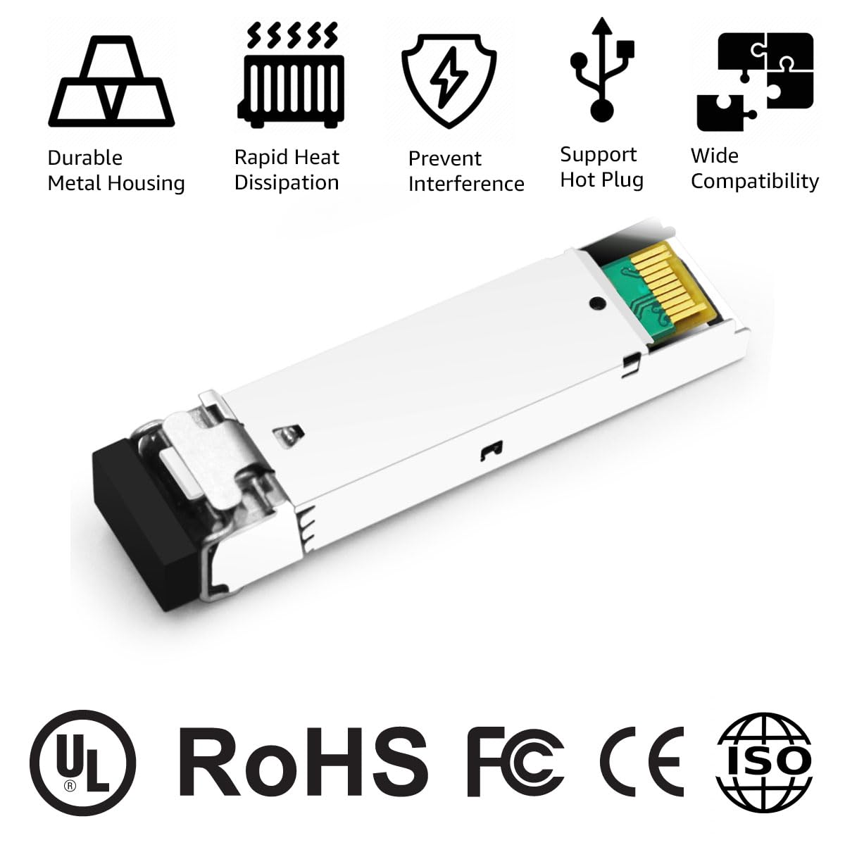 OPSTRAN 10GBASE-SR SFP+ Optical Transceiver Module Compatible with Mellanox MFM1T02A-SR 850nm 300m DDM Duplex LC MMF