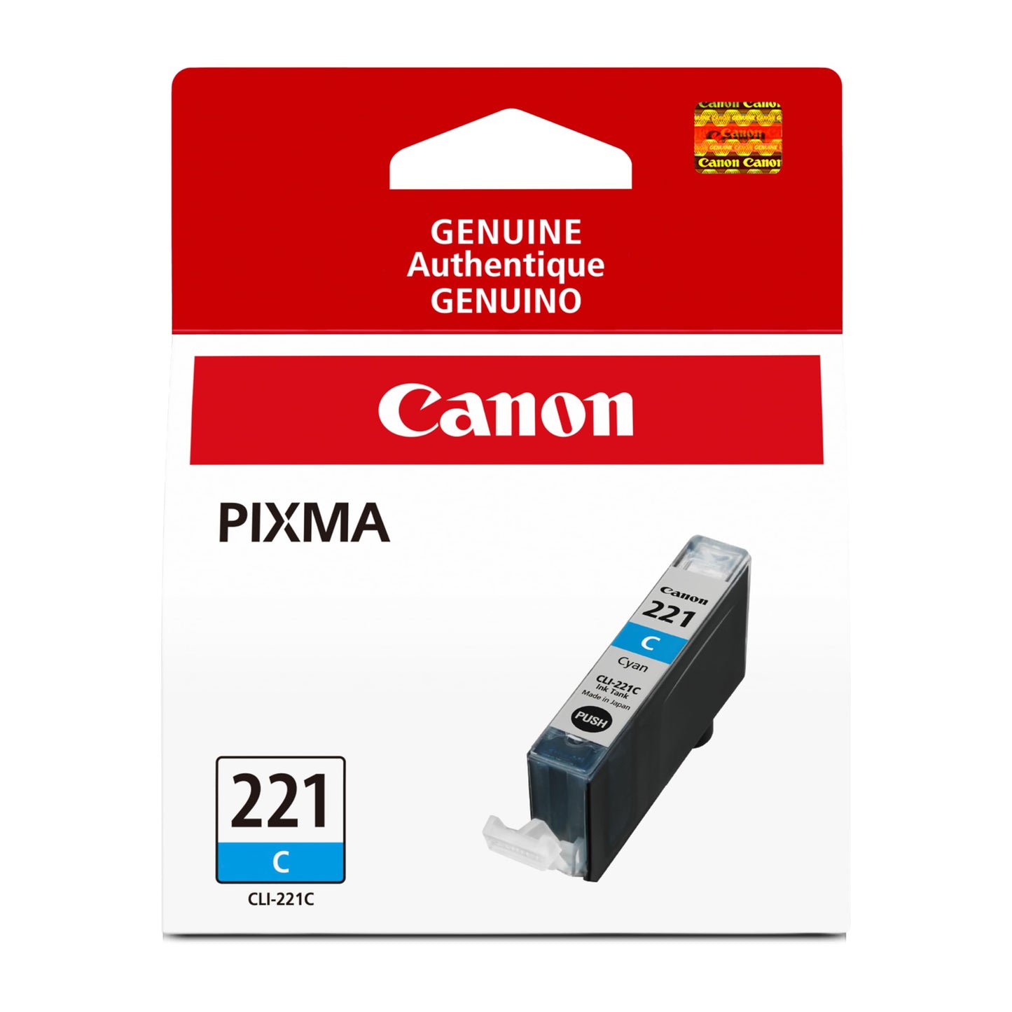 Canon CLI-221 Genuine Cyan Ink Tank, Compatible with MP980, MP560, MP620, MP640, MP990, MX860, MX870, iP4600, iP3600, and iP4700 Printers