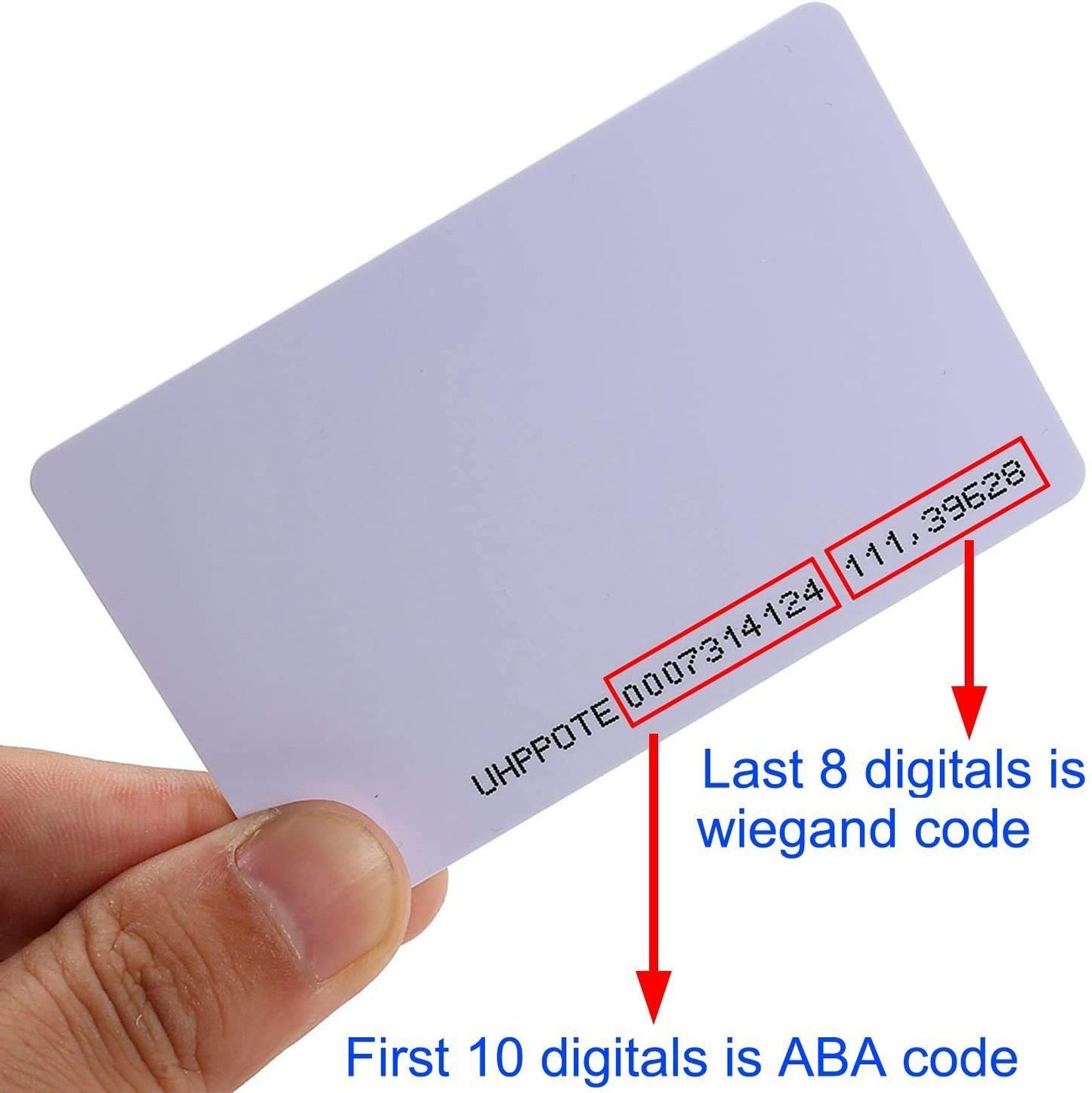 UHPPOTE Contactless 125kHz RFID Proximity Smart Card 0.8mm Thick for Access Control System & Time Attandance (Read only, 100 Pack)