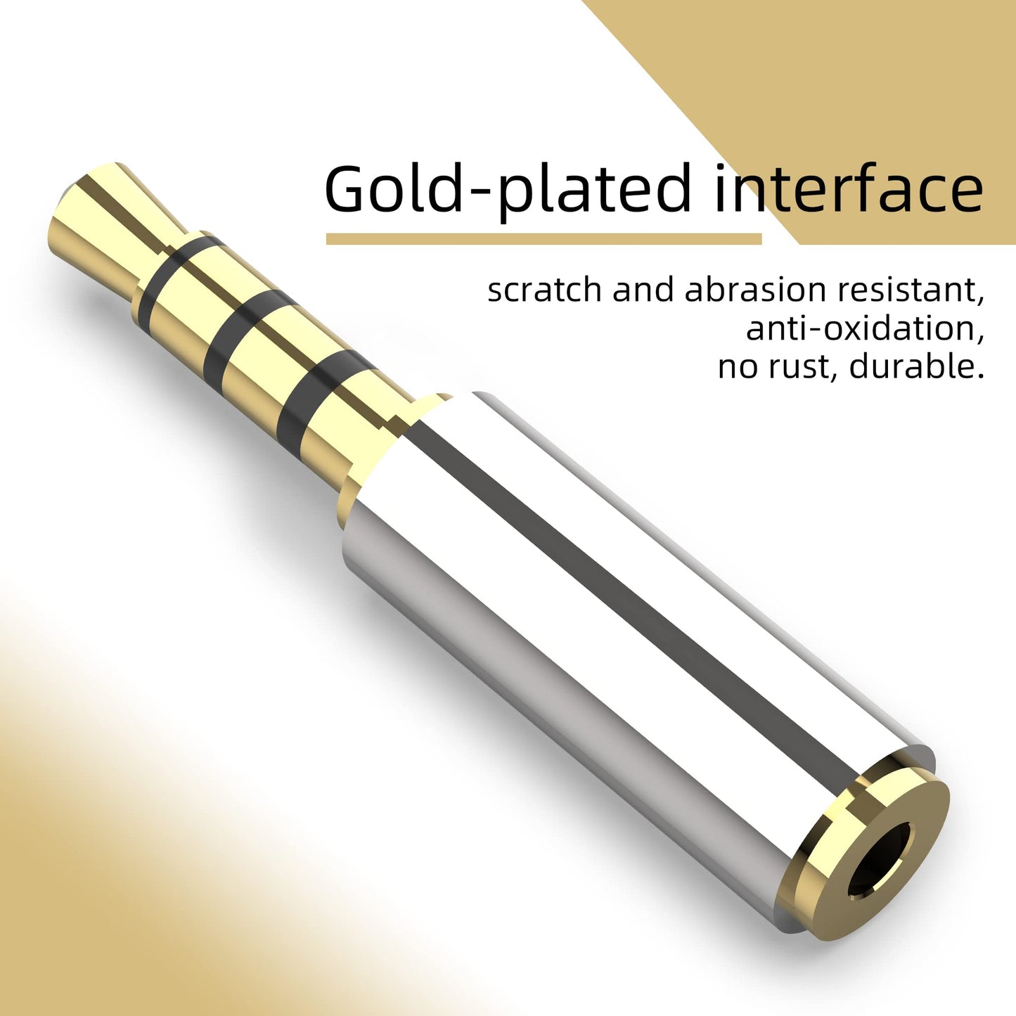 2.5mm to 3.5mm Adapter and 3.5mm to 2.5mm Adapter Male to Female Stereo Audio Connector, 3.5 to 3.5 (1/8") TRS Stereo Aux Converter Gold Plated