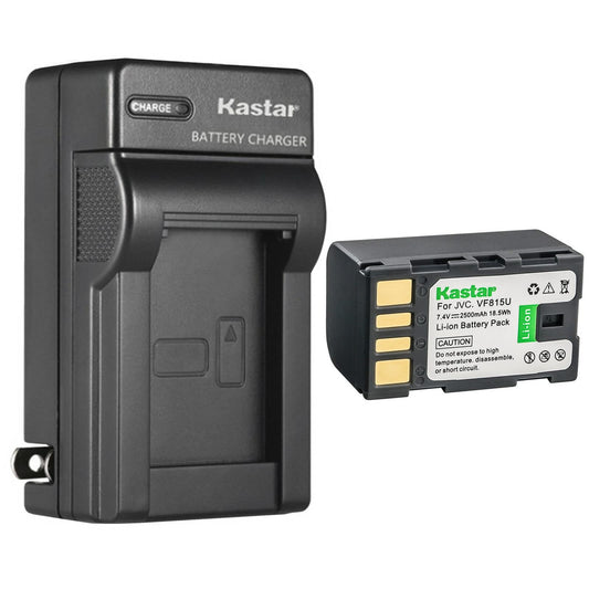 Kastar 1-Pack Battery and AC Wall Charger Replacement for JVC GZ-MG360 GZ-MG360B GZ-MG360BUC GZ-MG360BUS GZ-MG360S GZ-MG361 GZMG361US GZ-MG361US