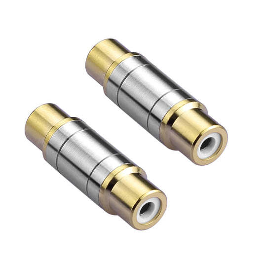 Borsuer 2Pcs RCA Female to Female Coupler Gold Plated Video and Audio Female Adapters Barrel connectors Extend RCA Cables