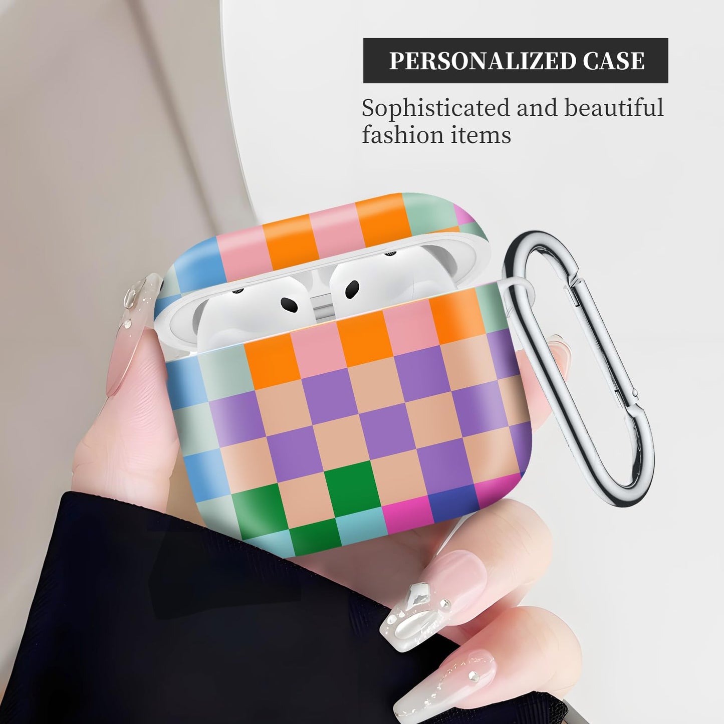 Case Compatible with AirPod 4th Generation 2024,Shockproof Protective Case Cover with Keychain for Women Men,Wireless Accessorie Charging Cases