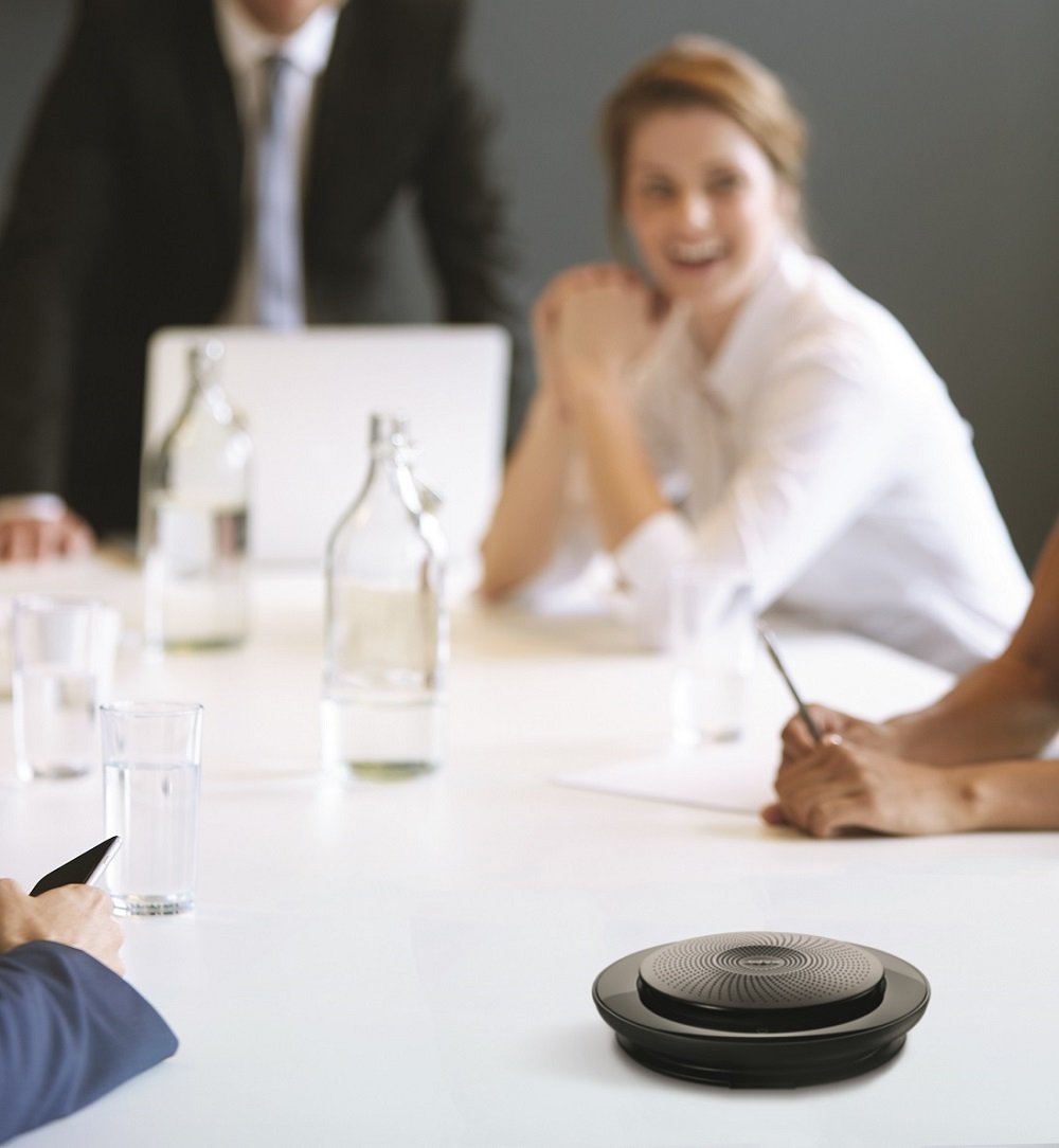 Jabra Speak 710 UC Wireless Bluetooth Speakerphone with Link 370 USB Adapter - Portable Conference Speaker for Holding Meetings Anywhere