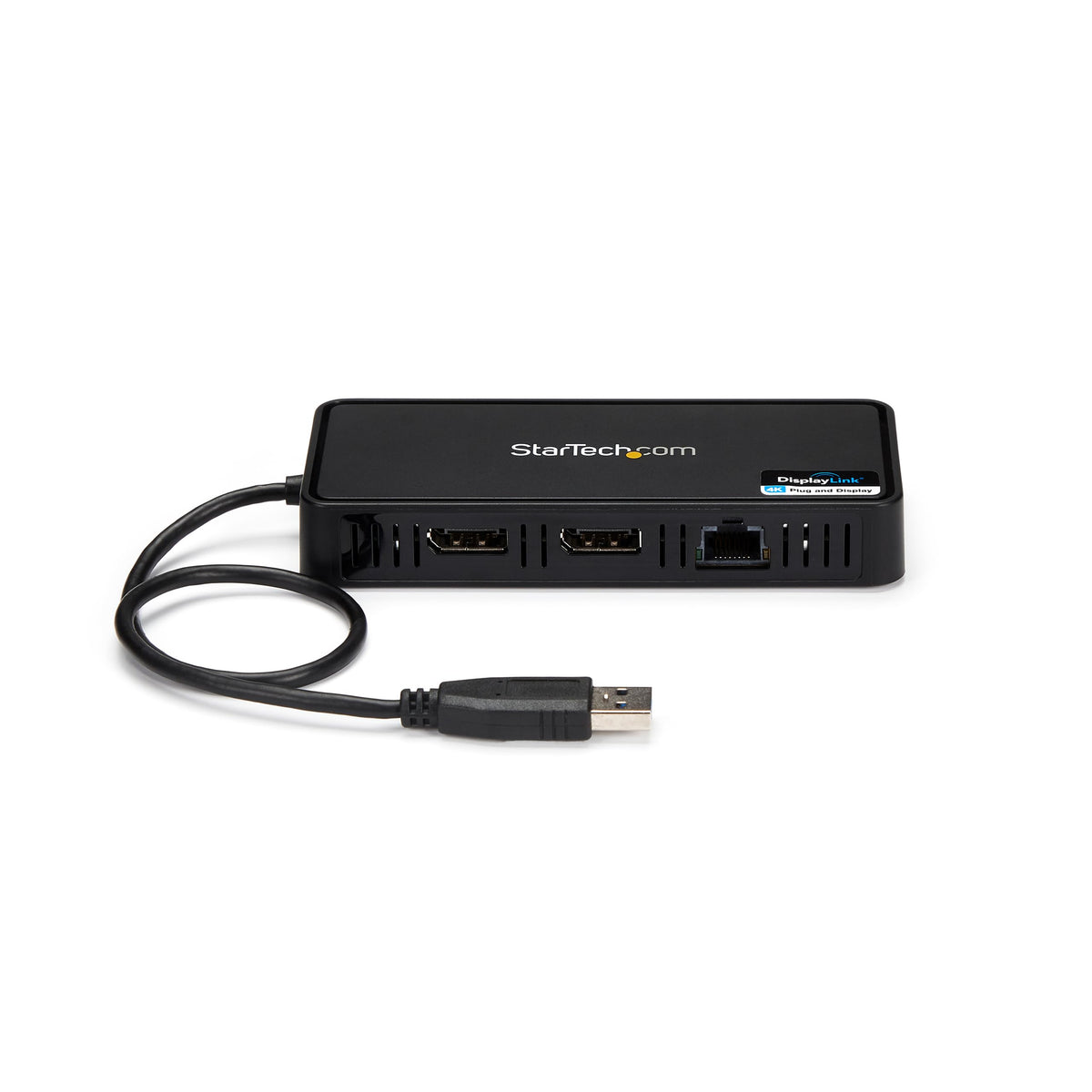 StarTech USB-A DisplayLink Dual 4K 60Hz DP Mini Dock, GbE, TAA (USBA2DPGB)